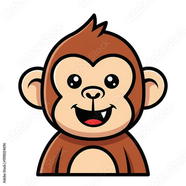 Obraz Cute Monkey Cartoon. (10)