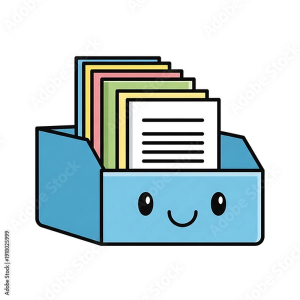 Obraz File Box with Documents.