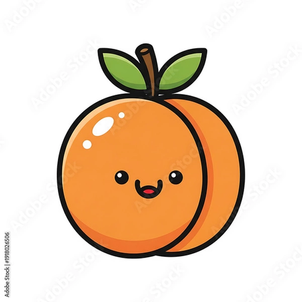 Obraz Cute Peach Cartoon. (26)