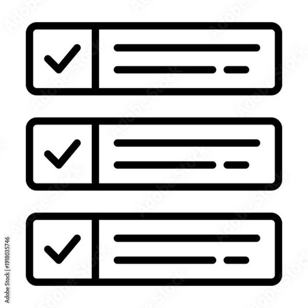 Obraz bar checklist line icon.