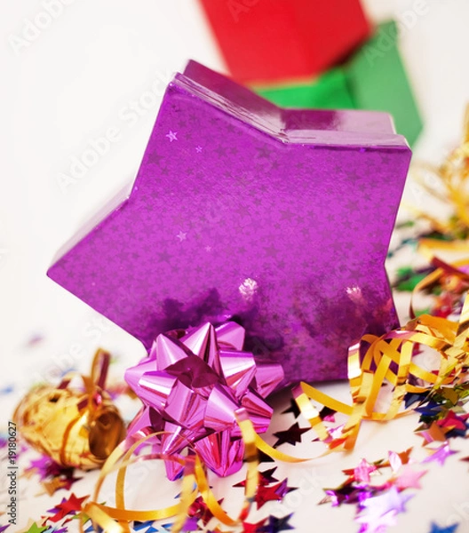 Obraz Purple star shaped box