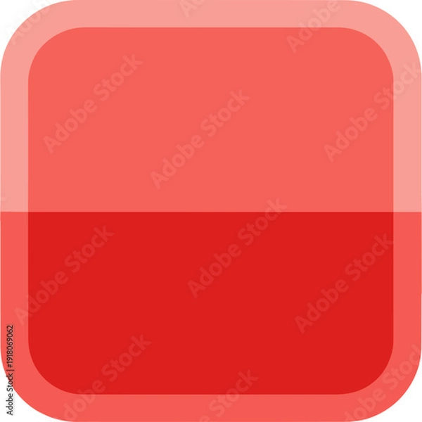 Obraz Rounded Red Square Gradient Minimalist Graphic Element UI