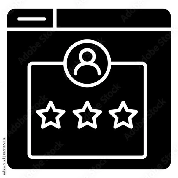 Obraz Customer Review solid icon