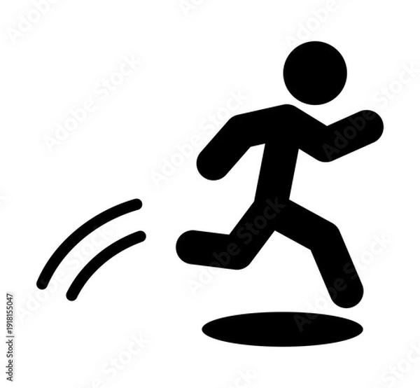 Fototapeta 走って飛び出す人物のピクト