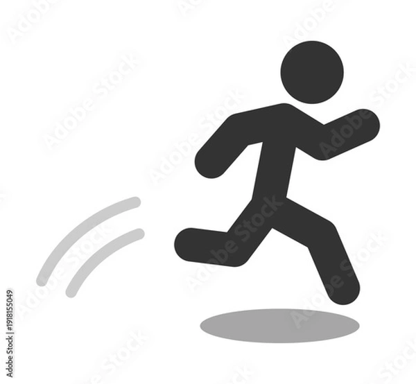 Fototapeta 走って飛び出す人物のピクト