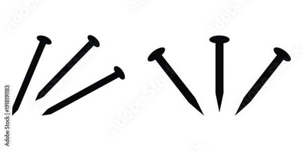 Obraz metal wire nail icon vector