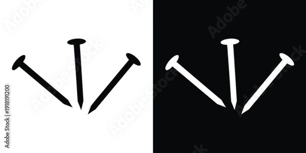 Obraz metal wire nail icon vector