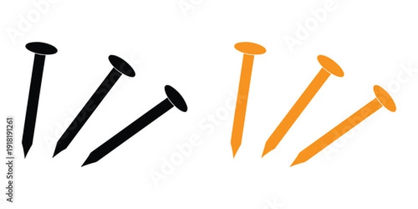 Obraz metal wire nail icon vector