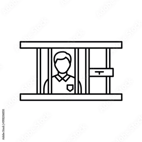Fototapeta Prisoner icon in vector.