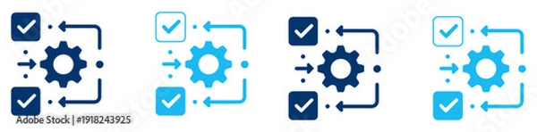 Fototapeta workflow decision process automation icon
