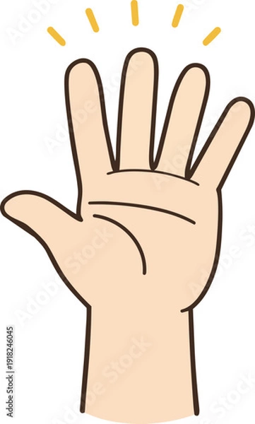 Obraz Finger Number 1,2,3,4,5