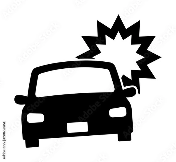 Obraz ぶつかる車