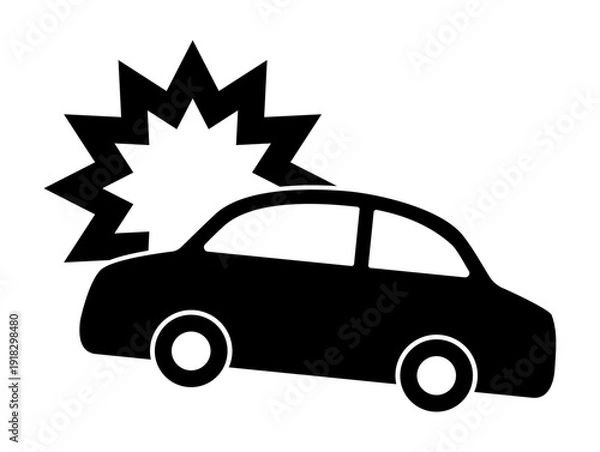 Fototapeta ぶつかる車