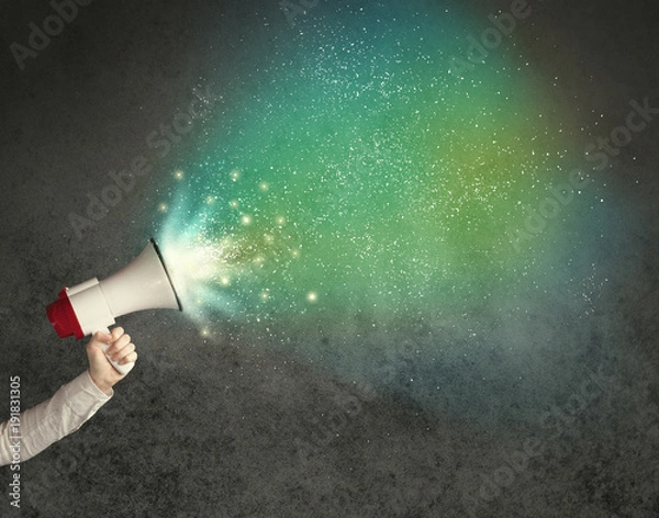 Obraz Hand holding megaphone