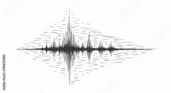 Obraz Sound Waveform Audio Signal Black Graph.
