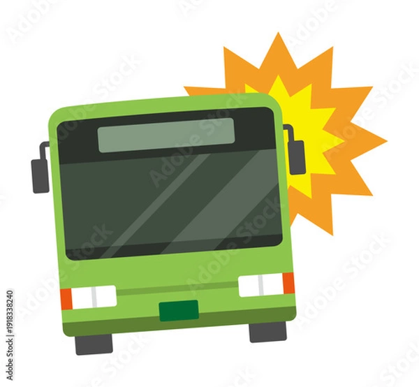 Obraz ぶつかるバス