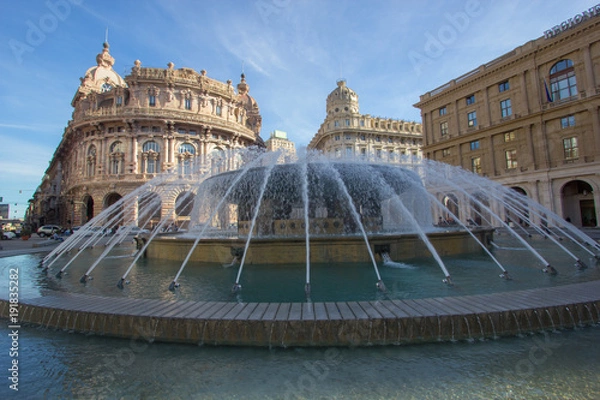 Obraz Genova piazza De Ferrari