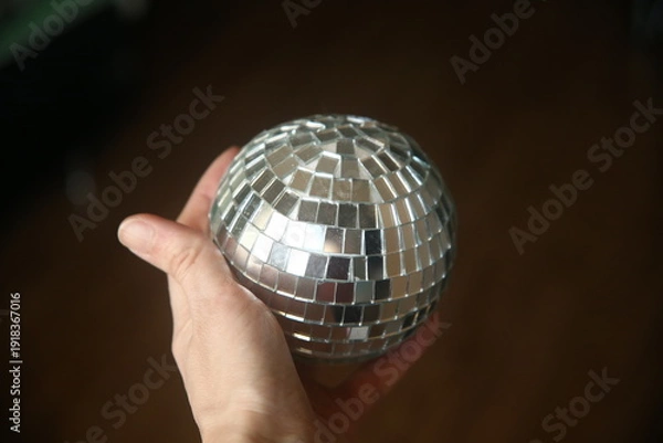 Obraz disco ball on a black background