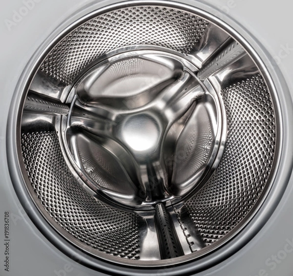 Fototapeta Washing machine. Inside of a washing machine drum.