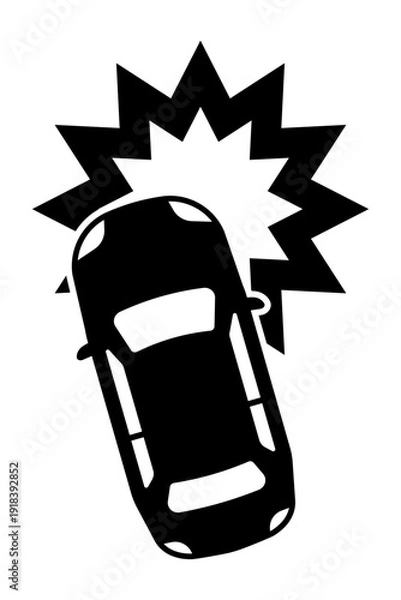 Obraz ぶつかる車