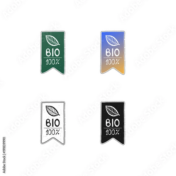 Obraz Bio label set