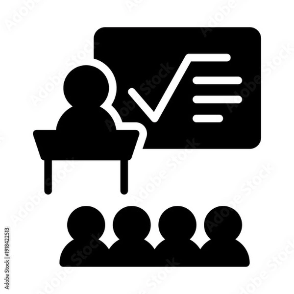 Obraz teacher glyph icon 