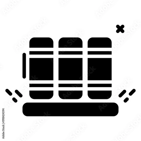 Obraz bookshelf glyph icon