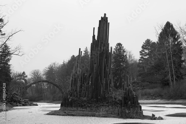 Obraz stone structure in lake