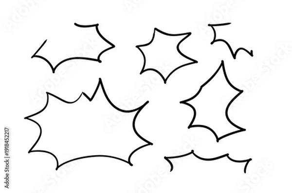 Obraz 驚き　怒り　楽しい　吹き出し　擬音