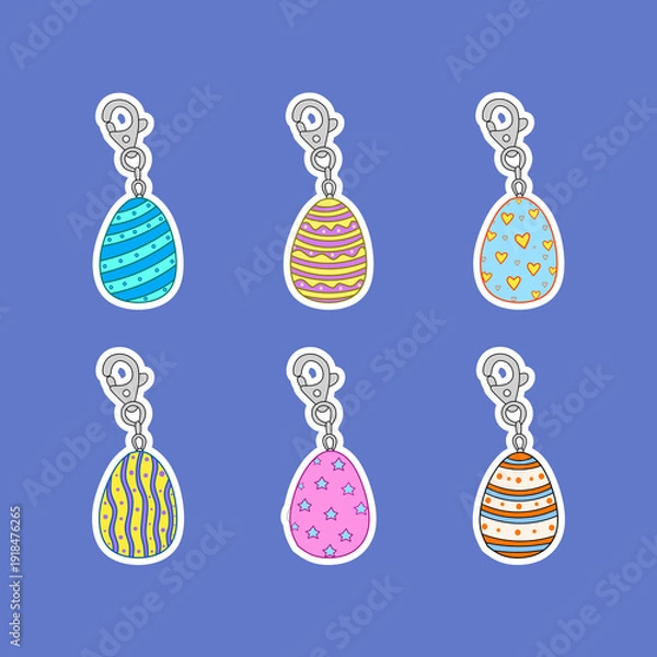 Obraz Colorful Easter Egg Charms Collection