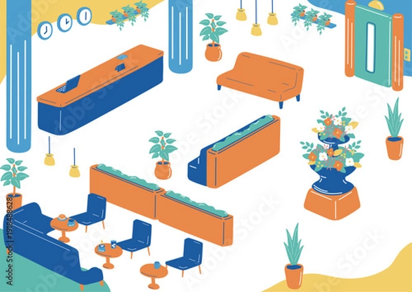 Obraz ホテルのフロントの風景