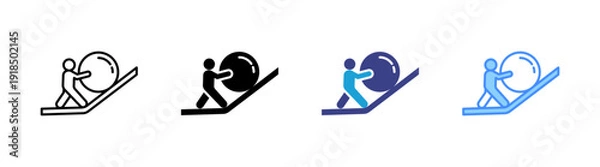 Obraz Perseverance icon set multiple style collection