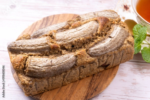 Obraz バナナとりんごのパウンドケーキ