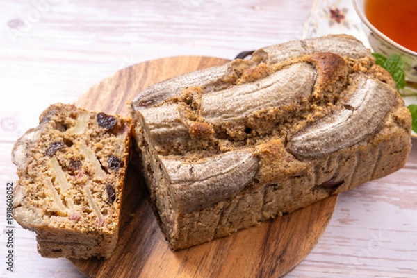 Obraz バナナとりんごのパウンドケーキ