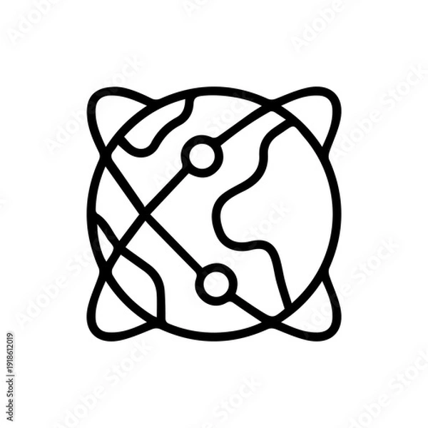 Fototapeta Global Network Icon
