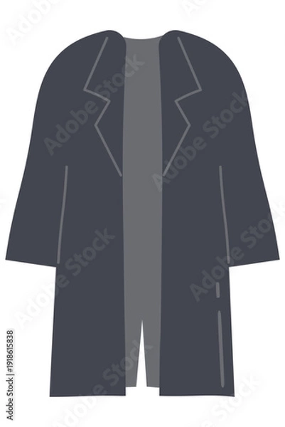 Obraz 光沢のある黒いコートのイラスト
