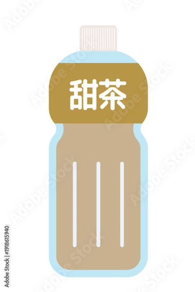 Obraz 甜茶のペットボトル飲料のイラスト