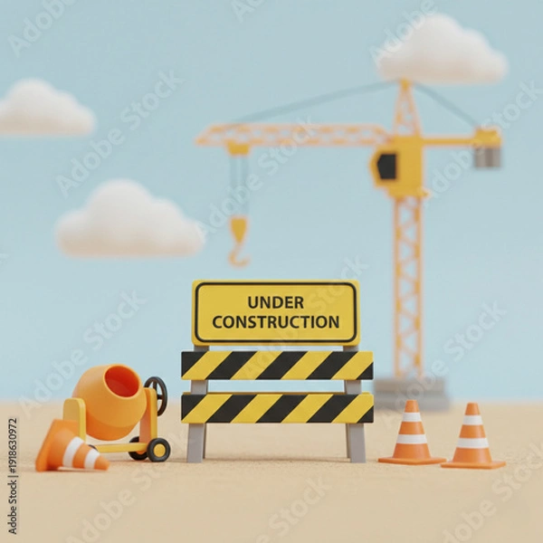 Obraz under construction design