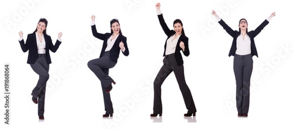 Obraz Young businesswoman in various poses