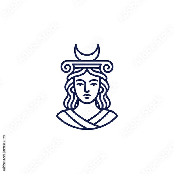 Fototapeta Ancient Goddess Logo