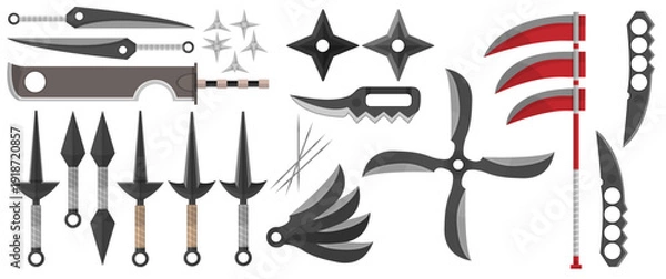 Fototapeta Anime Ninja Weapons
