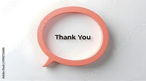 Obraz 3D Thank You Speech Bubble