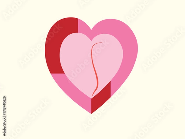 Obraz Minimalist icon representing a vector file format