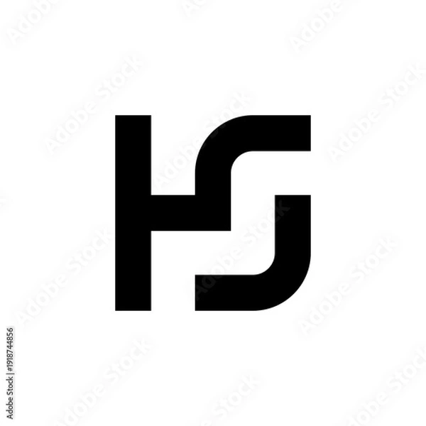 Obraz Letter HS creative simple monogram logo