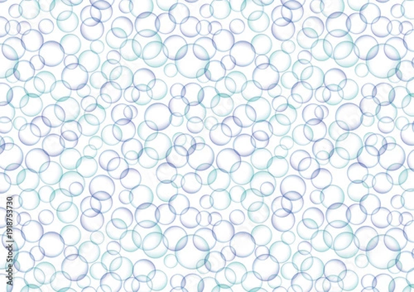 Obraz 大きさ調整可能な背景透過シームレスバブルパターン