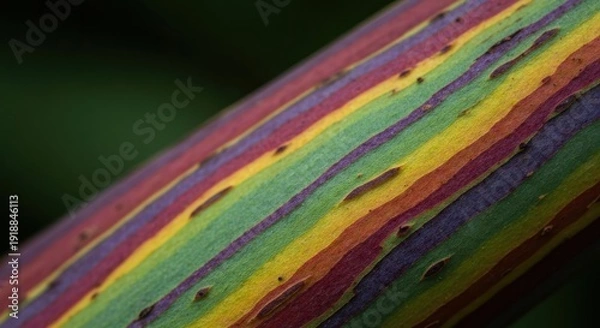 Obraz Rainbow-striped bark diagonal