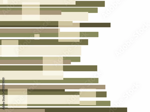 Obraz グリーンのランダムなストライプ柄の抽象的な背景素材