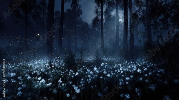 Obraz 森に降り注ぐ光