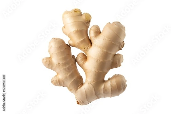 Obraz Fresh ginger root on white background