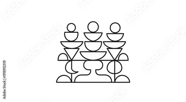 Obraz Balanced Geometric Forms Symbolizing Equality